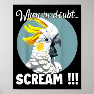 Poster Atoo Meme T, Gritando engraçado Atum com crista de