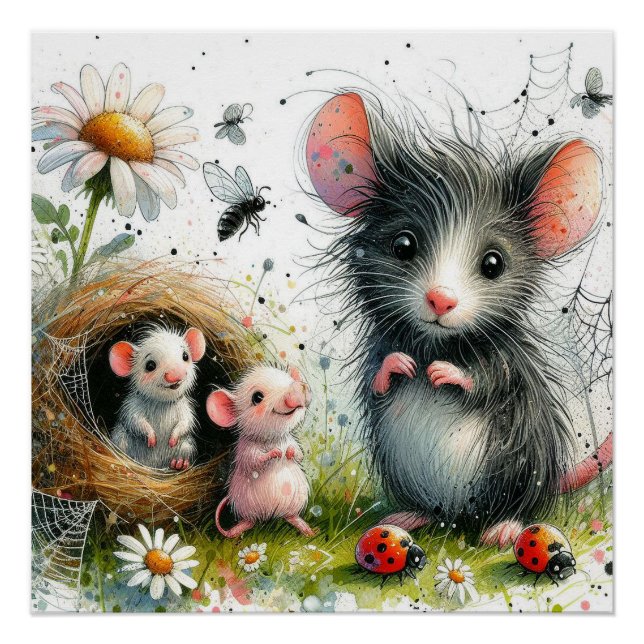 Póster Atordoamento, poster do mouse (Frente)