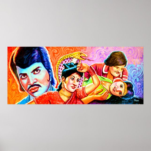 Poster Atores tradicionais de arte rickshaw (Frente)