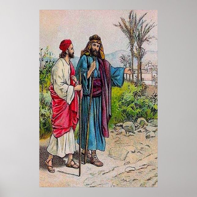 Póster Atos 11:19-26 Barnabas traz Saul a Antioch (Frente)