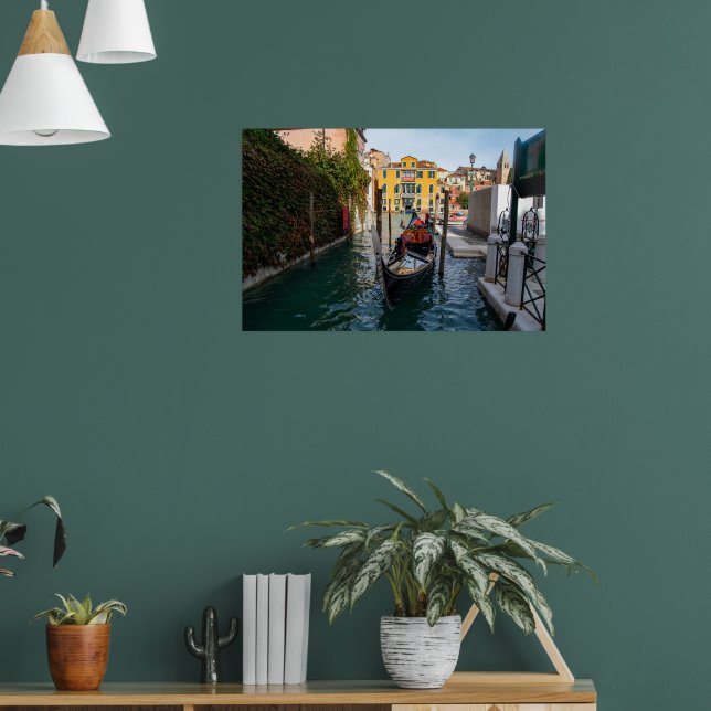 Poster Atracagem Clássica de Gôndola em Veneza (Sala de Estar 1)