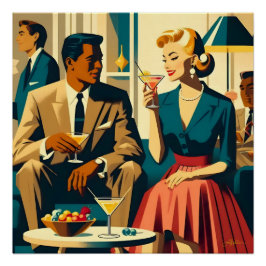 Póster Atração Compartilhada por Casais em Festa de Cockt