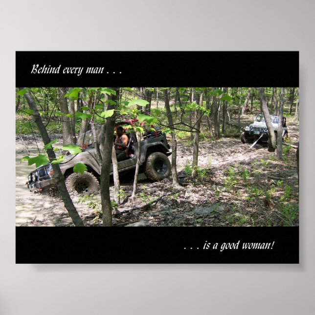 Póster Atrás de cada homem está uma boa mulher (Frente)