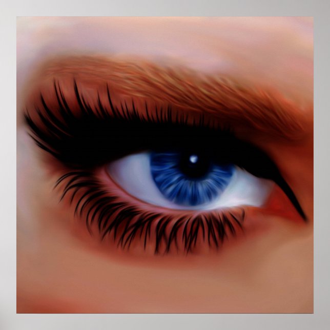 Póster Atrás dos olhos azuis (Frente)