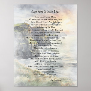 Poster Atrasado Eu Te Amo - Santo Augustine