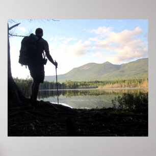 Poster Através-Caminhante em Maine, fuga apalaches