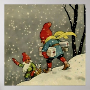 Poster "Através da tempestade de neve", por Jenny Nystro