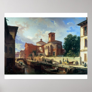 Póster Através de Fatabene Fratelli, Milão, 1830
