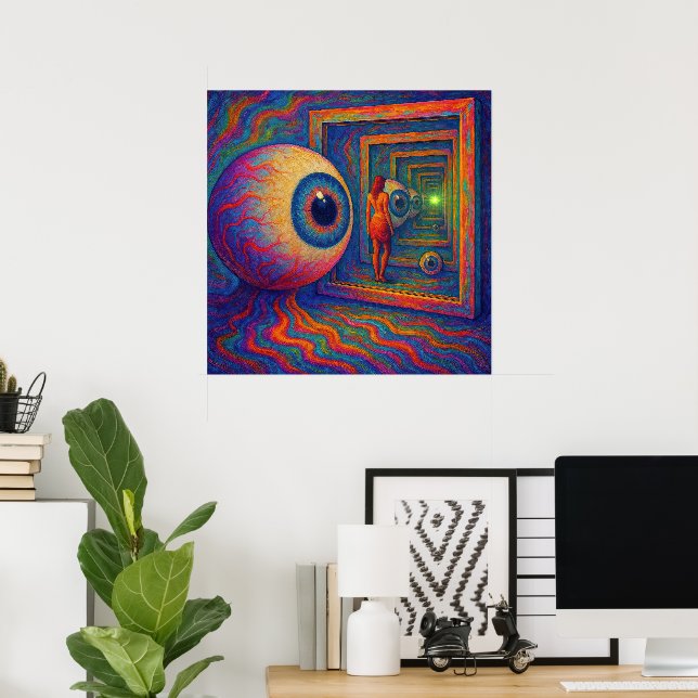 Poster "Através do Prismo da Visão" (Escritório em casa)