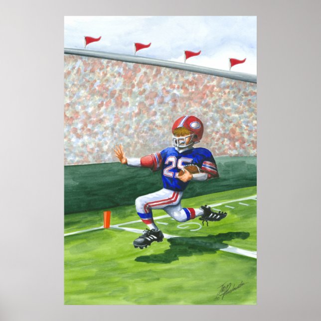 Póster Atravessando a Linha de Meta para um Retoque (Frente)