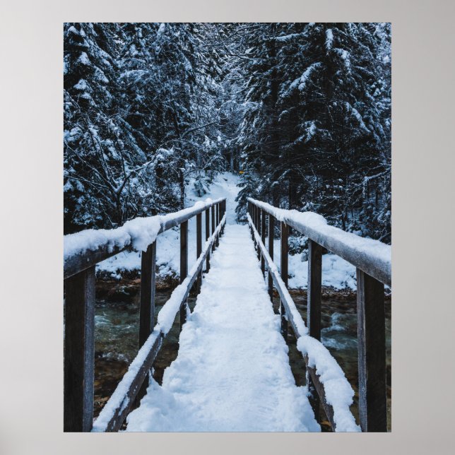 Poster Atravessando o rio no inverno (Frente)