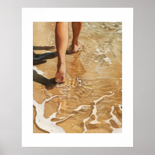 Poster atravessar as ondas da costa