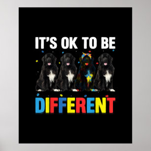 Poster Atreve-Se A Ser Diferente Funny Newfie Cute Newf