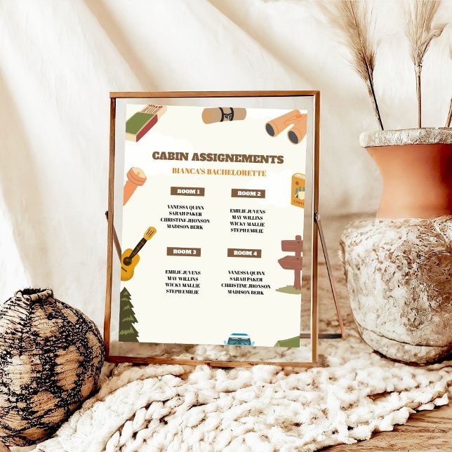 Poster Atribuição de Cabina de Festa de solteira de Campo (Criador carregado)