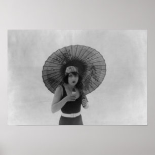 Poster Atriz Betty Compson comendo Sorvete