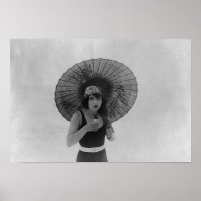 Poster Atriz Betty Compson comendo Sorvete (Frente)