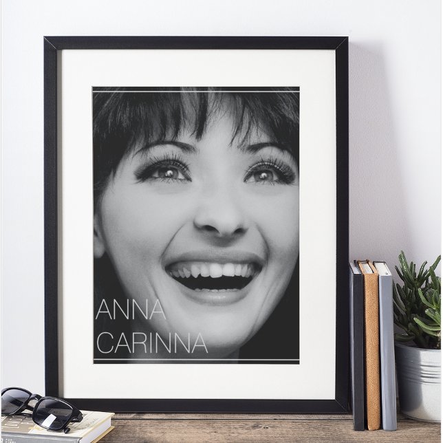 Poster Atriz de Foto Preto e Branco Moderna e Elegante  (Criador carregado)