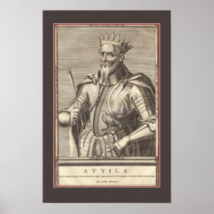 Póster Attila o huno, flagelo do deus com beira