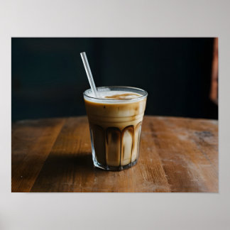 Poster Atualizando o Americano Forçado em Vidro Claro