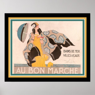 Poster "Au Bon Marche" 1923 Art Deco