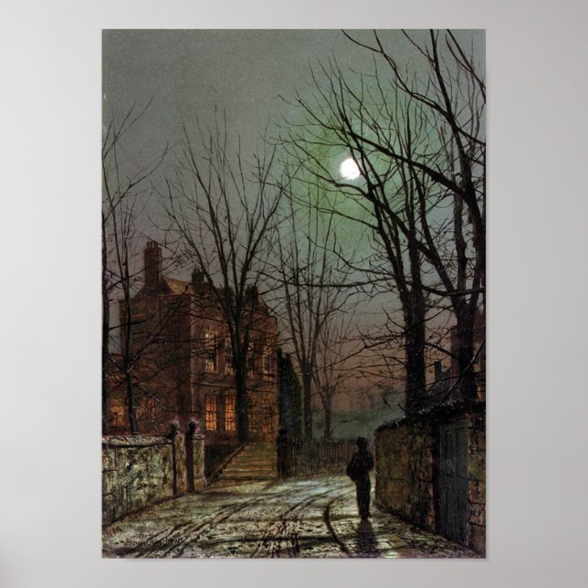 PÓSTER AU CLAIR DE LUNE-GRIMSHAW-IMPRESSÃO (Frente)