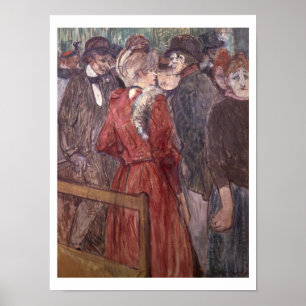 Poster Au Moulin de la Galette, 1891 (w/c e gouache)