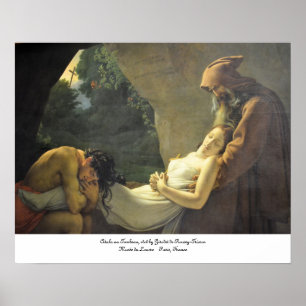 Póster Au Tombeau de Atala--O Entombment de Atala