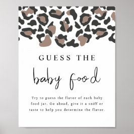 Poster AUBREE Leopard Imprime adivinhem o jogo da Comida 