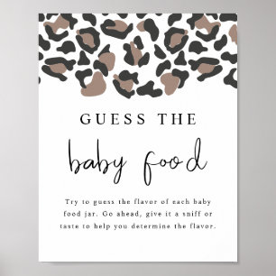 Poster AUBREE Leopard Imprime adivinhem o jogo da Comida 