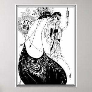 Póster Aubrey Beardsley - A saia de Peacock