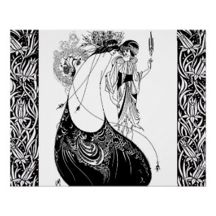 Póster Aubrey Beardsley A Saia do Pavão Art Nouveau