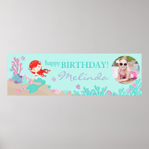 Póster Auburn Mermaid Birthday