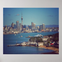 Auckland City CBD no Porto de Waitemata