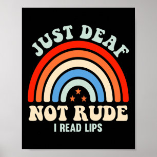 Poster Audição deficiente de linguagem de sinais ASL surd