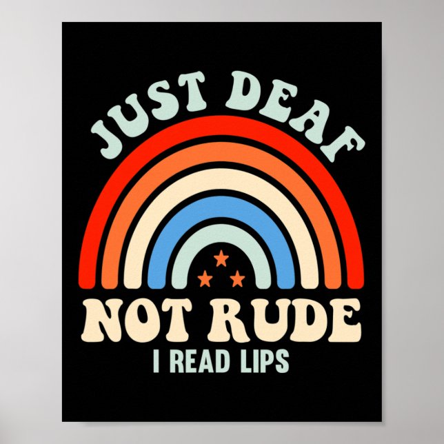 Poster Audição deficiente de linguagem de sinais ASL surd (Frente)