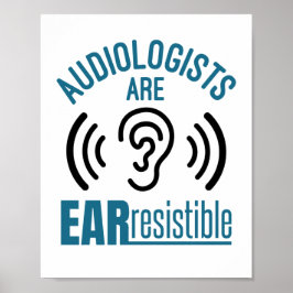 Poster Audiologistas Resistirem Audiologia Engraçada