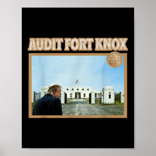 Poster Audit Fort Knox Kentucky Dourada Bullion Funny