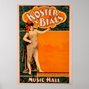Póster Auditório de Koster & de Bial perto de Broadway