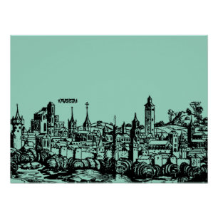 Póster Augsburgo capital alemã da Suábia