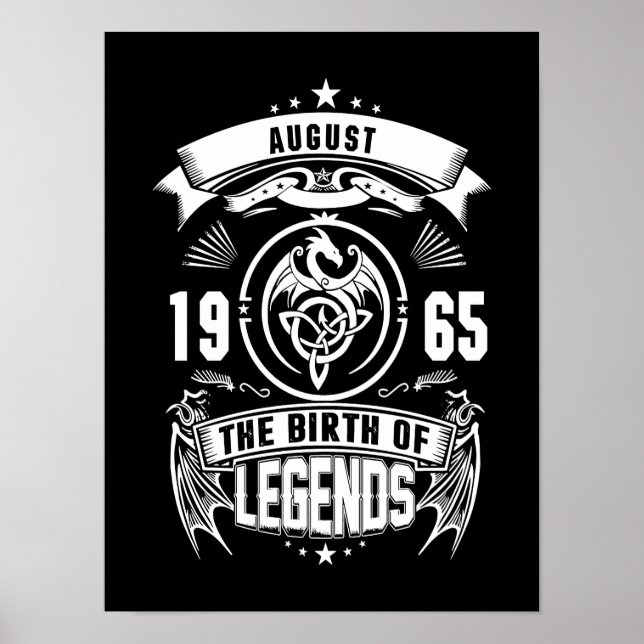 Poster August Gift | 1965 Nascimento Das Legendas (Frente)