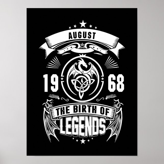 Poster August Gift | 1968 Nascimento Das Legendas (Frente)