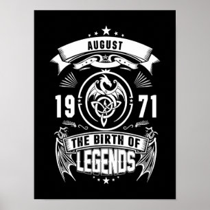Poster August Gift 1971 Nascimento Das Legendas