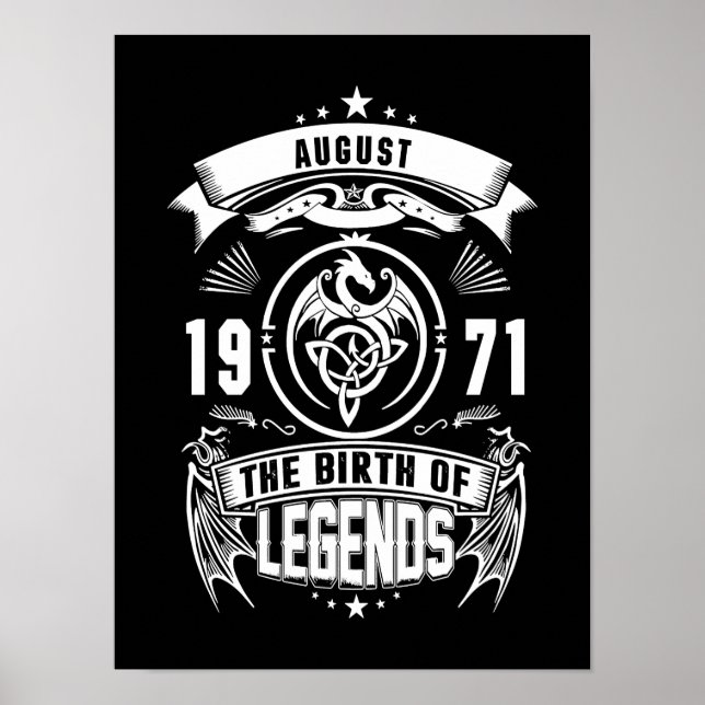 Poster August Gift | 1971 Nascimento Das Legendas (Frente)