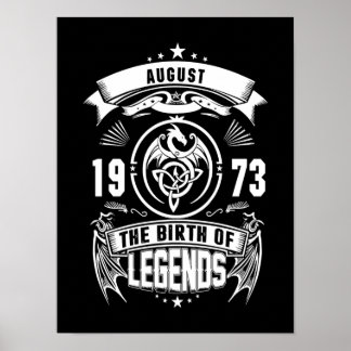 Poster August Gift | 1973 Nascimento Das Legendas