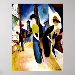Poster August Macke - Duas Mulheres em Frente a um Compro
