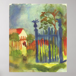Poster August Macke - porta de jardim Gartentor 1914