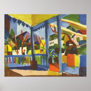 Poster August Macke - Terrasse em St Germain 1914