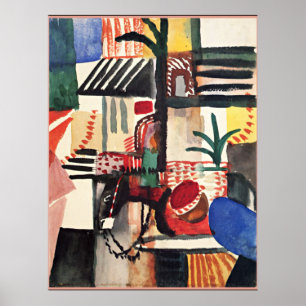 Poster August Macke trabalho de arte, homem com burro