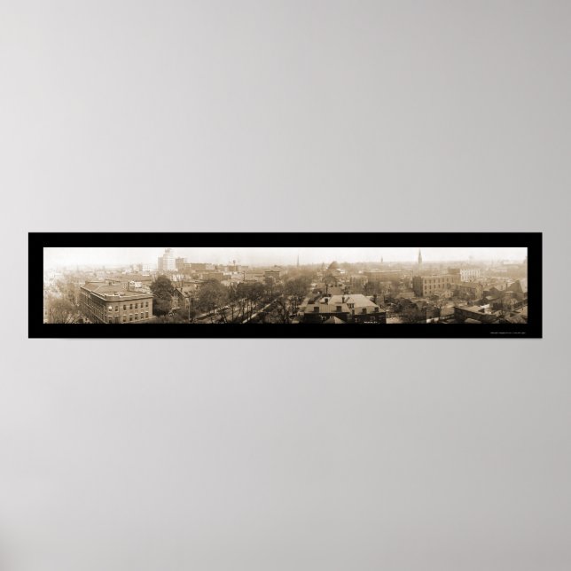 Poster Augusta, GA Skyline Foto 1918 (Frente)
