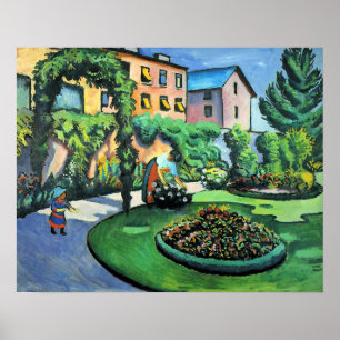 Poster Auguste Macke - Imagem do Jardim, pintura popular,